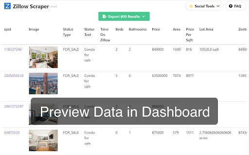 Real Estate Data Scraper: Ekstrak Data Zillow ke Excel Gratis - Screenshot 2