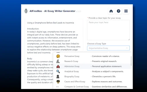Free AI Essay Generator AIFreeBox – Buat Esai Cepat & Gratis - Screenshot 2