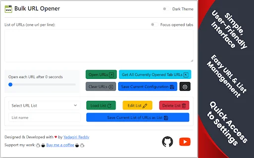 Bulk URL Opener: Buka Banyak Tab Sekaligus dengan Cepat - Screenshot 1