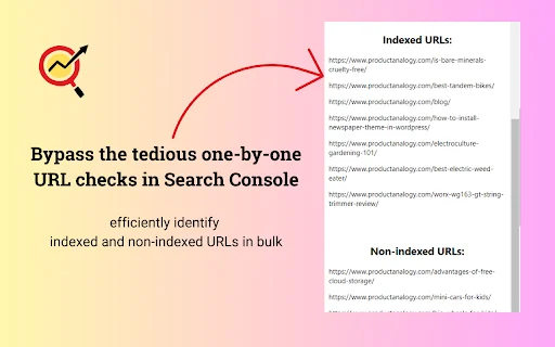 Bulk Index Checker: Cek Status Indeks Google Massal Gratis - Screenshot 2