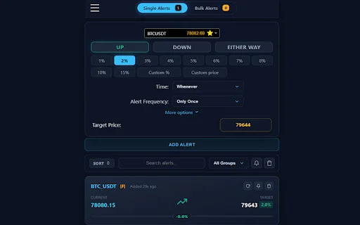 Crypto Price Alerts for Binance – Pantau Harga Crypto Real-time - Screenshot 4