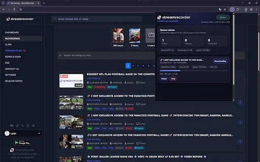 StreamRecorder Download Manager Terbaru – Kelola Unduhan Anda - Screenshot 1