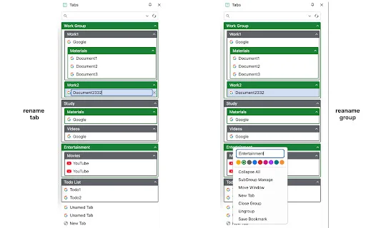 Vertical SidePanel Tab Group Manager – Kelola Tab Lebih Efisien - Screenshot 2