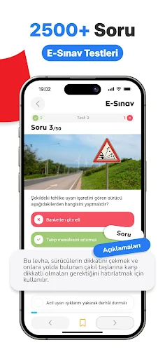 Download Ehliyet Sınav Soruları 2026 – Latihan Soal E-Exam Gratis - Screenshot 3