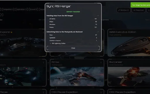 Download Fleetyards Sync Terbaru – Sinkronisasi Data RSI Gratis - Screenshot 3