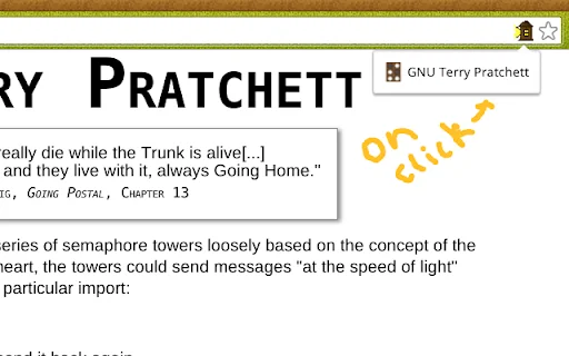 Clacks Overhead – Penghormatan Terry Pratchett untuk Browser Anda - Screenshot 2