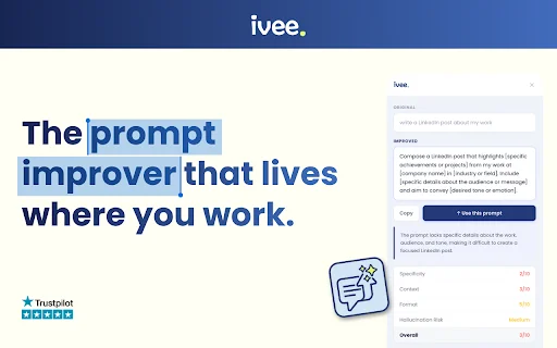 Download ivee Prompt Improver Terbaru – Optimasi Prompt AI Gratis - Screenshot 1