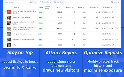 Download Dotb Terbaru – Automasi Penjualan Vinted Anda - Screenshot 1