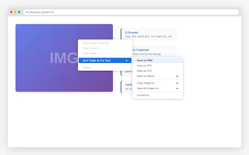 Save Image as Any Type – Konversi Gambar Web Jadi Mudah - Screenshot 1