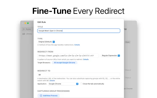 RedirectWeb: Otomatisasi Navigasi Web Terbaik untuk Mac Anda - Screenshot 4